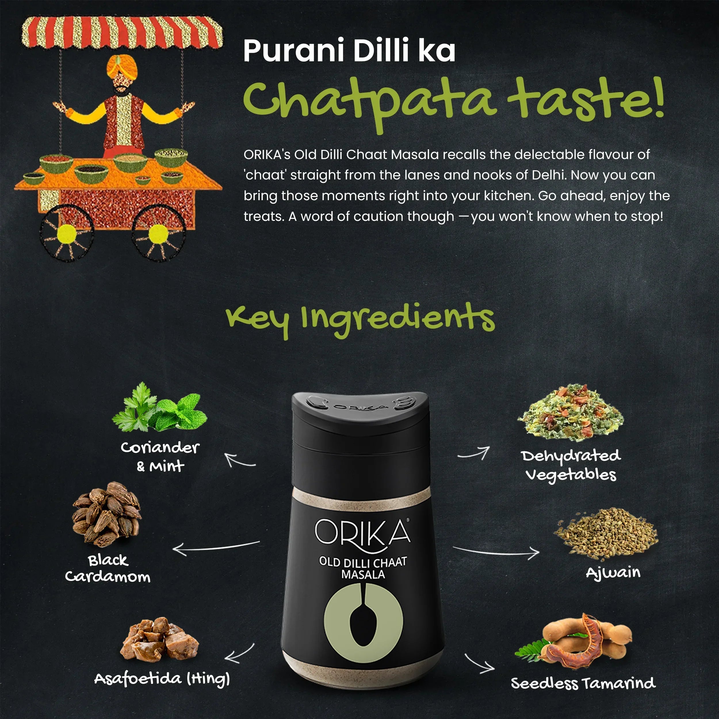 Orika Indian Chai Masala and Old Dilli Chat Masala Combo - Orika Spices India